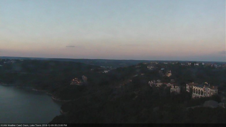 Lake Travis webcam, December 9, 2018 4:25 PM CT