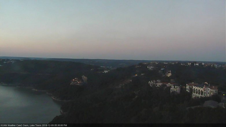 Lake Travis webcam, December 9, 2018 4:40 PM CT