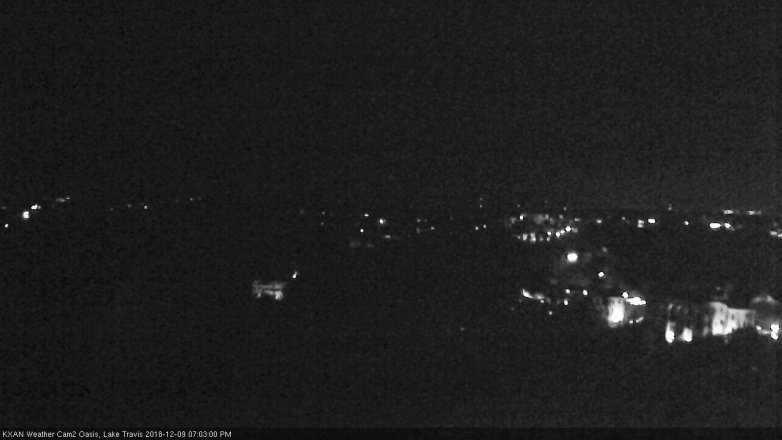 Lake Travis webcam, December 9, 2018 6:05 PM CT