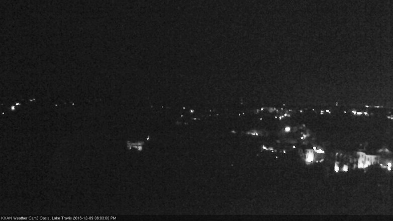 Lake Travis webcam, December 9, 2018 7:05 PM CT