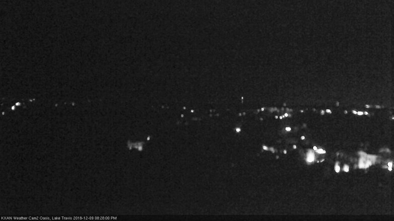 Lake Travis webcam, December 9, 2018 7:30 PM CT