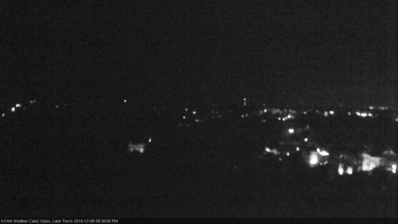 Lake Travis webcam, December 9, 2018 7:40 PM CT