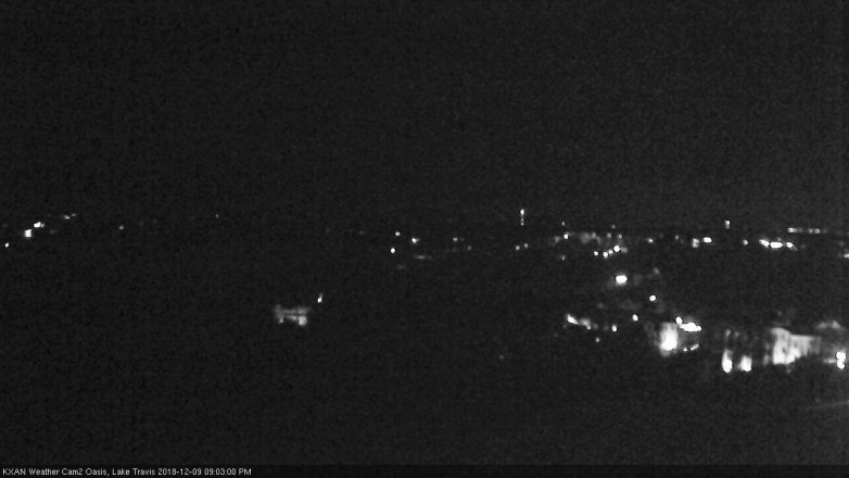Lake Travis webcam, December 9, 2018 8:05 PM CT