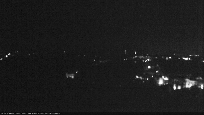 Lake Travis webcam, December 9, 2018 9:15 PM CT