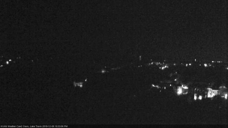 Lake Travis webcam, December 9, 2018 9:35 PM CT