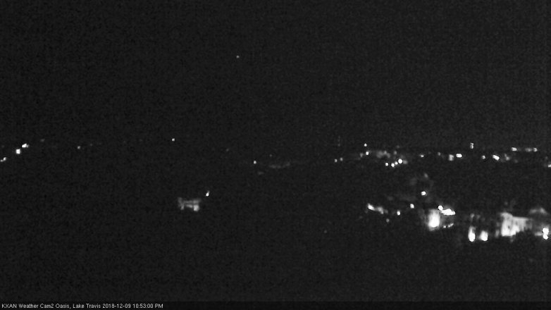 Lake Travis webcam, December 9, 2018 9:55 PM CT