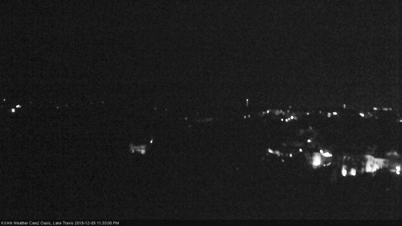 Lake Travis webcam, December 9, 2018 10:35 PM CT