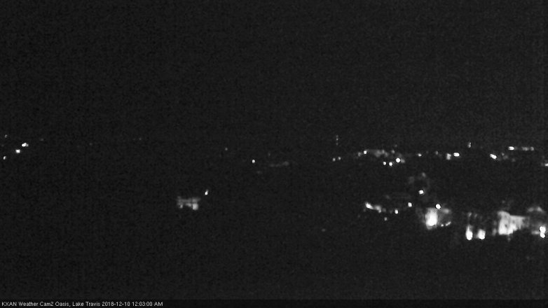 Lake Travis webcam, December 9, 2018 11:05 PM CT