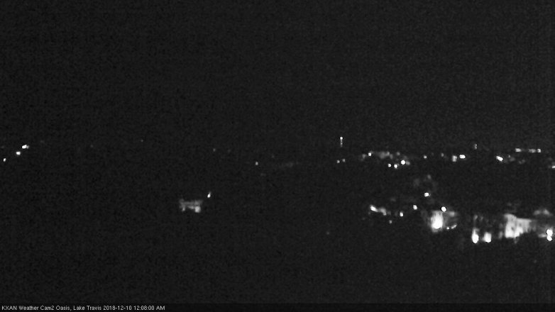 Lake Travis webcam, December 9, 2018 11:10 PM CT