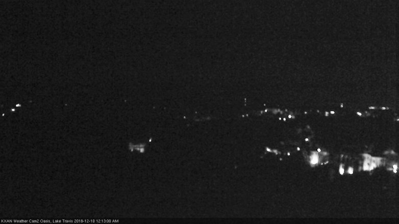 Lake Travis webcam, December 9, 2018 11:15 PM CT