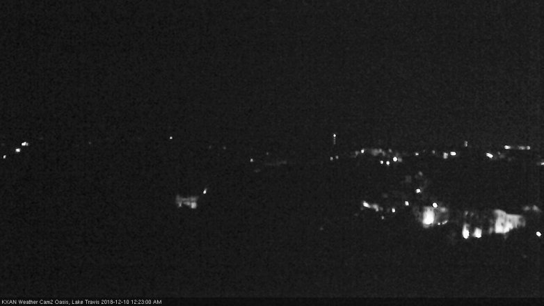 Lake Travis webcam, December 9, 2018 11:25 PM CT