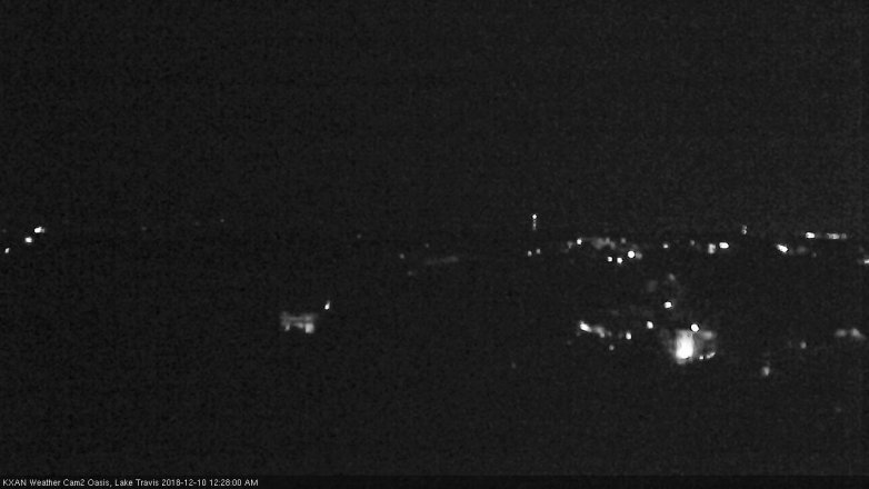 Lake Travis webcam, December 9, 2018 11:30 PM CT