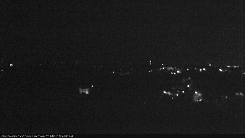 Lake Travis webcam, December 9, 2018 11:45 PM CT