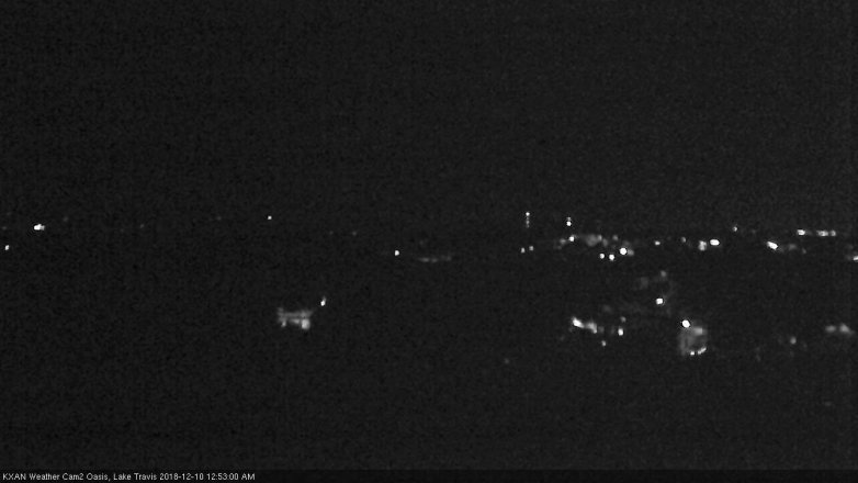 Lake Travis webcam, December 9, 2018 11:55 PM CT