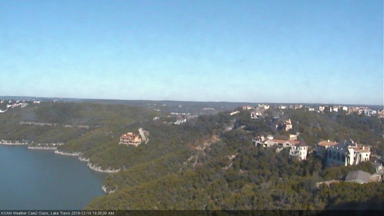 Lake Travis webcam, December 10, 2018 9:40 AM CT