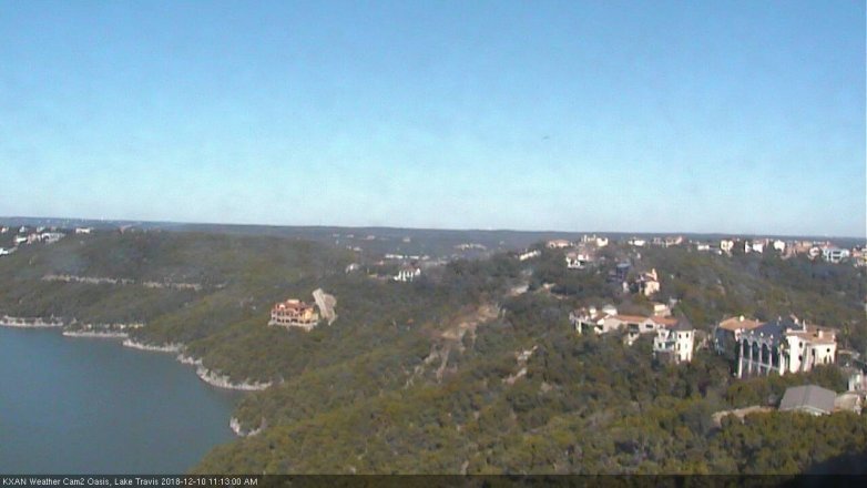 Lake Travis webcam, December 10, 2018 10:15 AM CT