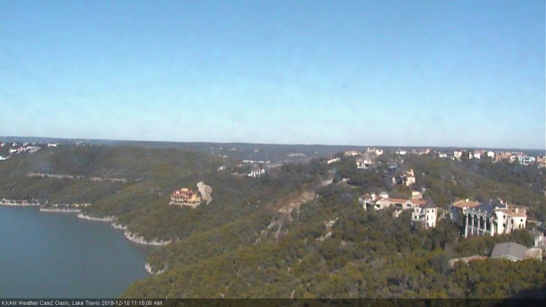 Lake Travis webcam, December 10, 2018 10:20 AM CT