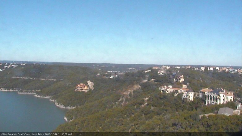 Lake Travis webcam, December 10, 2018 10:40 AM CT