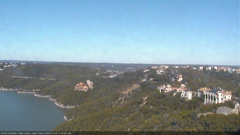 Lake Travis webcam, December 10, 2018 10:45 AM CT