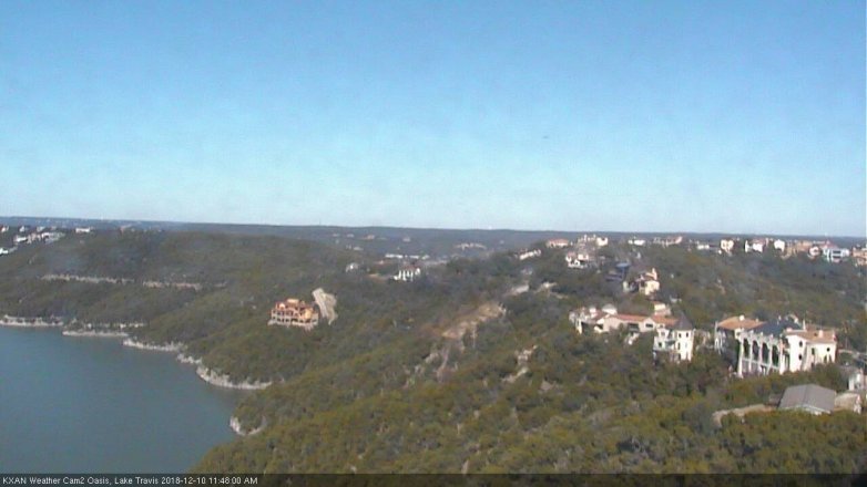 Lake Travis webcam, December 10, 2018 10:50 AM CT