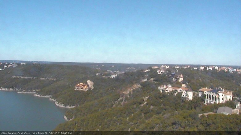 Lake Travis webcam, December 10, 2018 10:55 AM CT