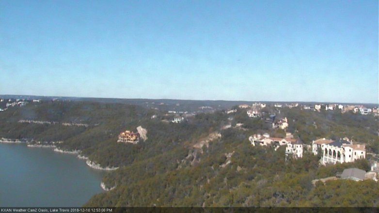 Lake Travis webcam, December 10, 2018 11:55 AM CT