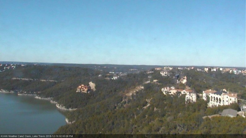 Lake Travis webcam, December 10, 2018 1:05 PM CT
