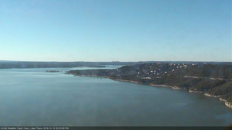 Lake Travis webcam, December 10, 2018 2:35 PM CT