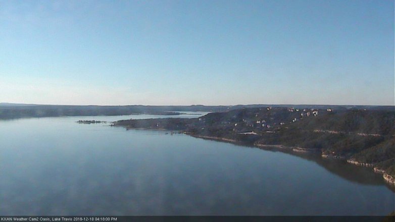 Lake Travis webcam, December 10, 2018 3:20 PM CT