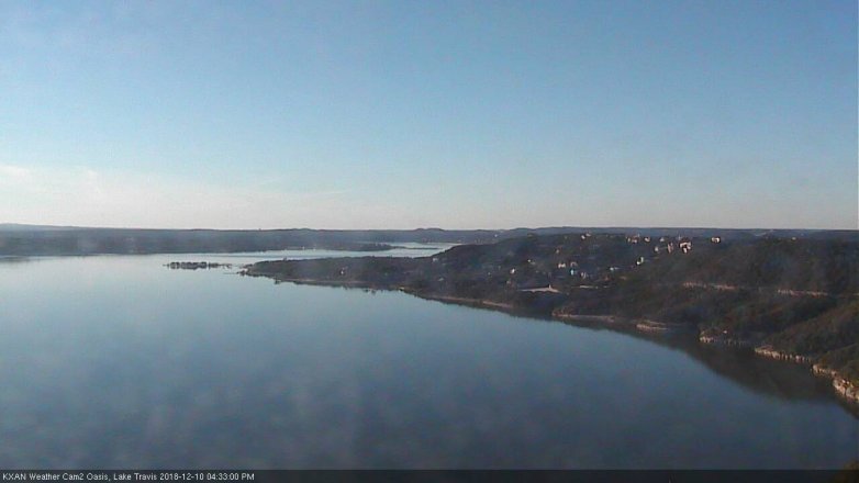 Lake Travis webcam, December 10, 2018 3:35 PM CT