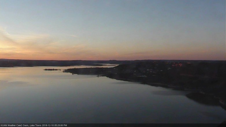 Lake Travis webcam, December 10, 2018 4:30 PM CT