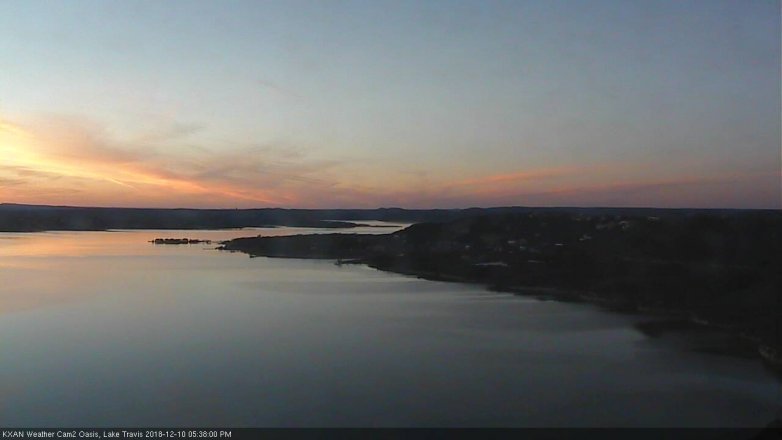 Lake Travis webcam, December 10, 2018 4:40 PM CT