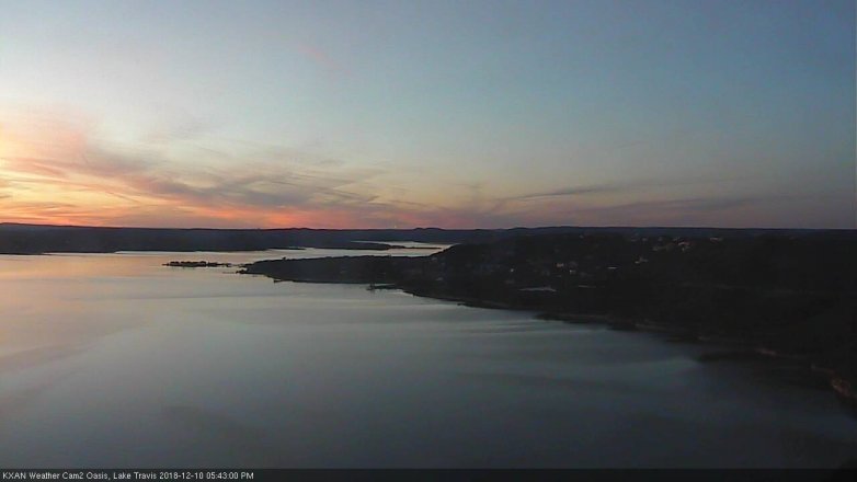 Lake Travis webcam, December 10, 2018 4:45 PM CT