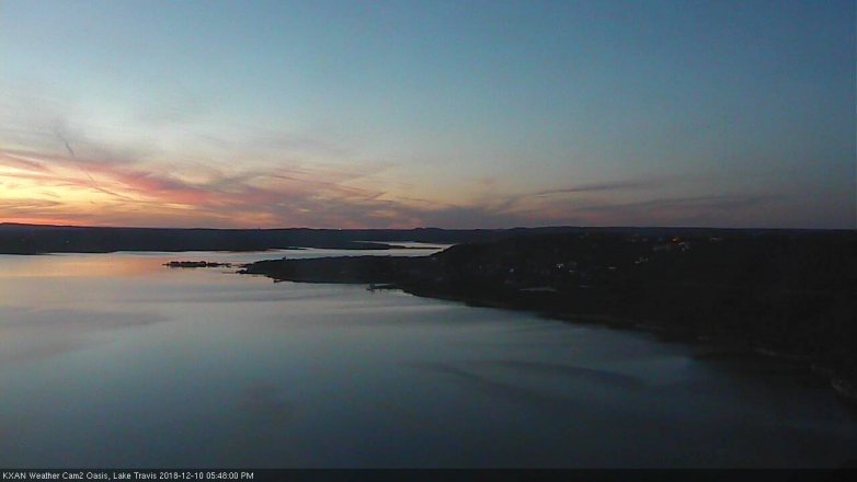 Lake Travis webcam, December 10, 2018 4:50 PM CT