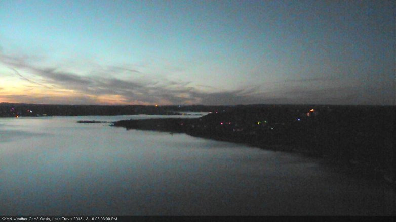 Lake Travis webcam, December 10, 2018 5:05 PM CT