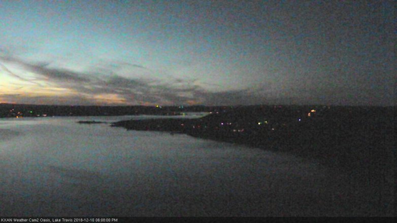 Lake Travis webcam, December 10, 2018 5:10 PM CT