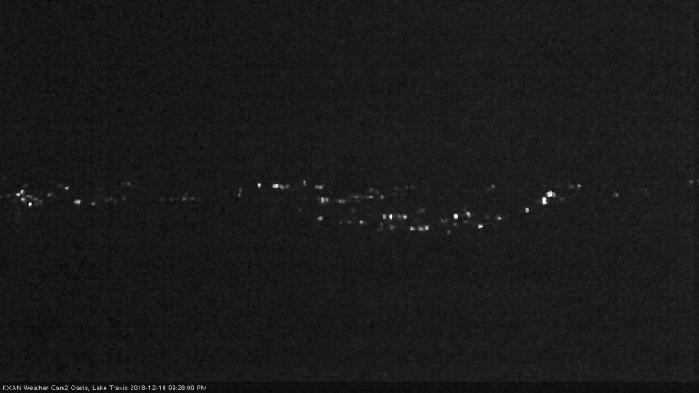 Lake Travis webcam, December 10, 2018 8:30 PM CT