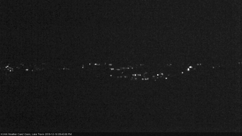 Lake Travis webcam, December 10, 2018 8:45 PM CT