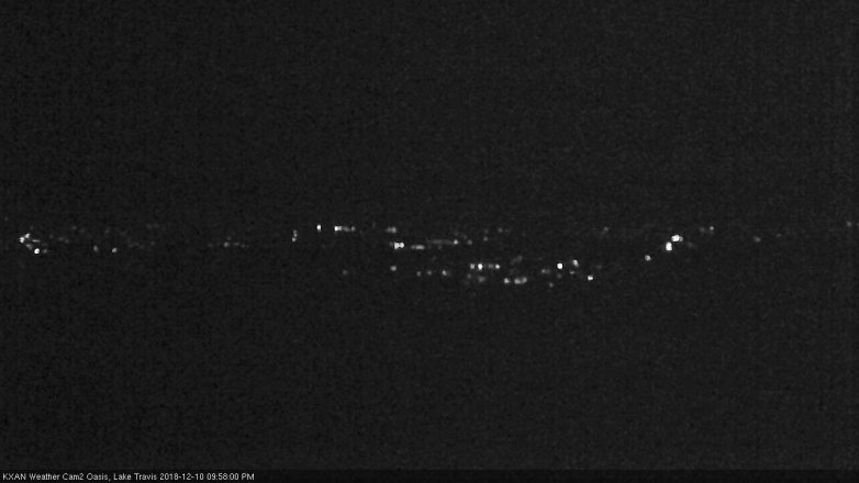 Lake Travis webcam, December 10, 2018 9:00 PM CT