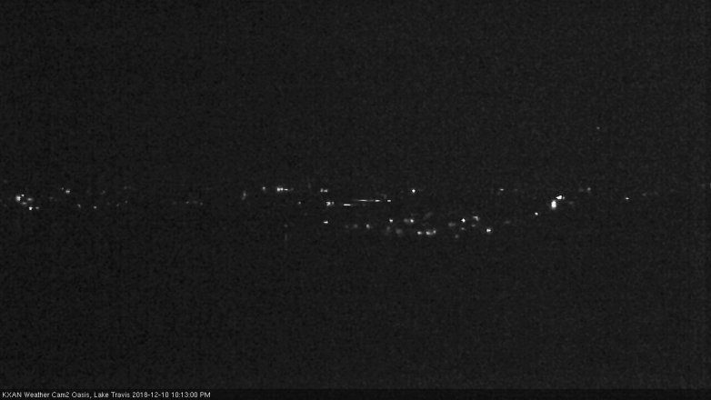 Lake Travis webcam, December 10, 2018 9:15 PM CT