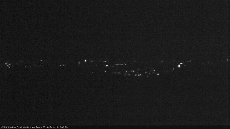 Lake Travis webcam, December 10, 2018 9:30 PM CT