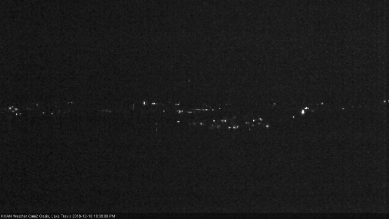 Lake Travis webcam, December 10, 2018 9:40 PM CT