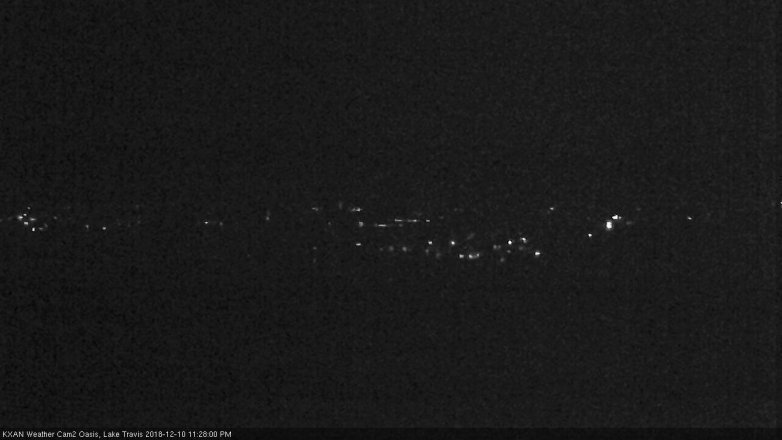 Lake Travis webcam, December 10, 2018 10:30 PM CT