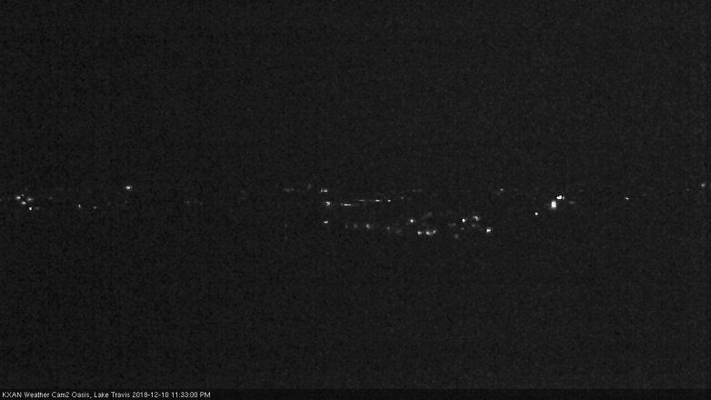 Lake Travis webcam, December 10, 2018 10:35 PM CT