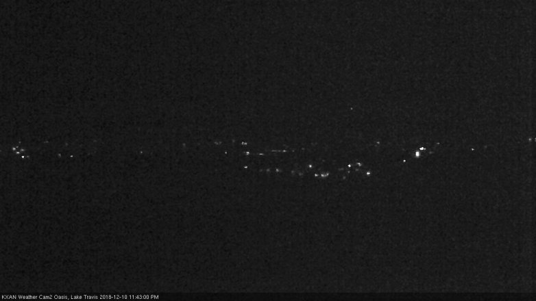 Lake Travis webcam, December 10, 2018 10:45 PM CT