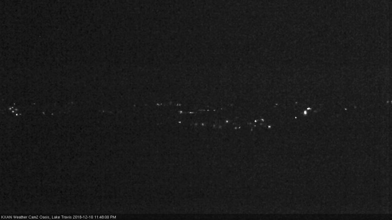 Lake Travis webcam, December 10, 2018 10:50 PM CT