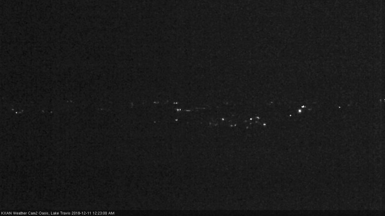 Lake Travis webcam, December 10, 2018 11:25 PM CT