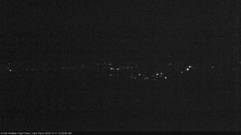 Lake Travis webcam, December 10, 2018 11:30 PM CT