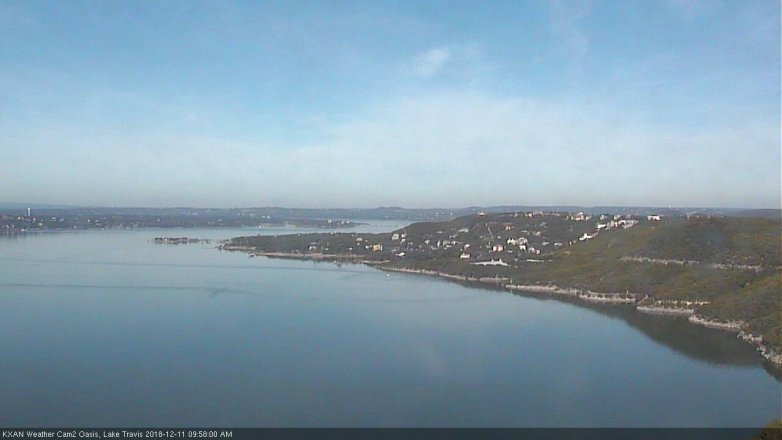 Lake Travis webcam, December 11, 2018 9:00 AM CT