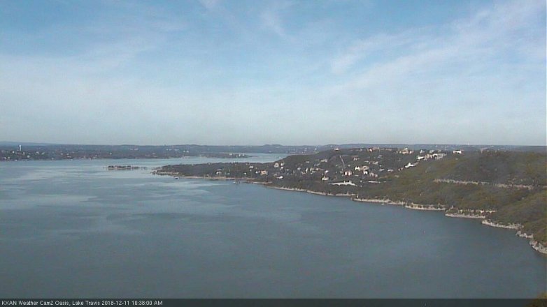 Lake Travis webcam, December 11, 2018 9:40 AM CT